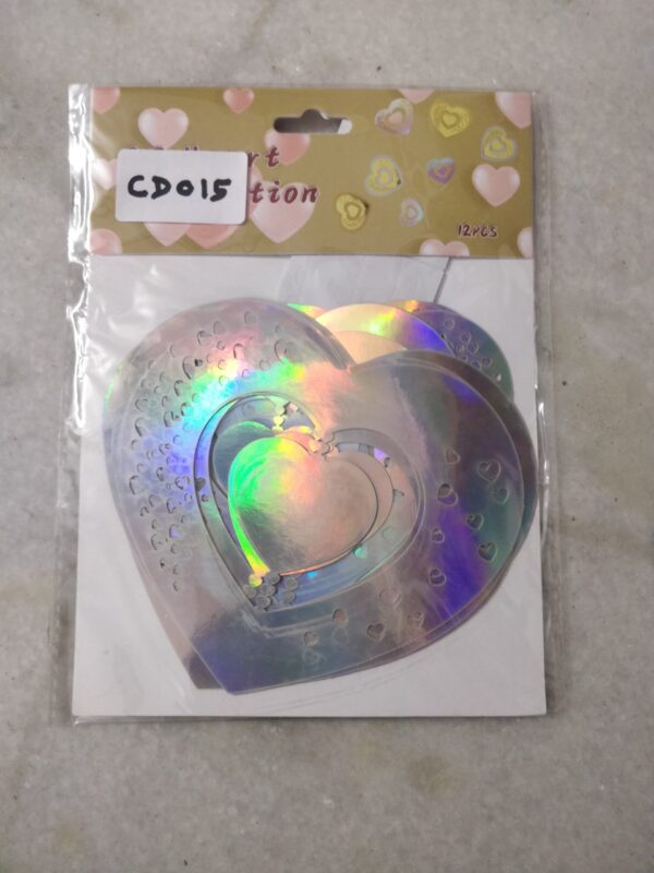 CD015 Heart Decoration Metallic Sticker