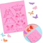 SM126 Pink Butterfly mold 6 Cavity