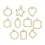 MJ031 Pendant Bezel Golden Set of 10