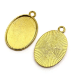 CD181 Oval Bazel Golden Pendant Set of 5