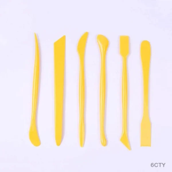 6Pc Clay Tool Yellow Handle (6Cty)
